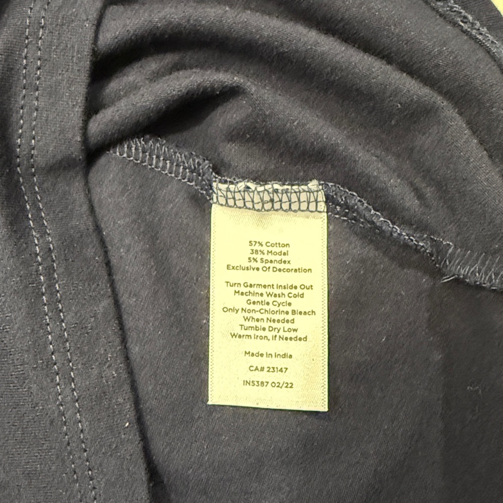 Talbots Navy Eyelet Ruffle Blouse - Picture 4 of 6